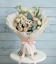 Букет цветов из:  Розы и Лизиантусы в Талицы Пушкинского района