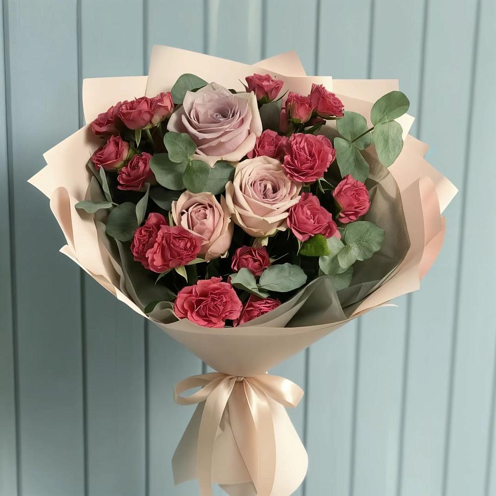 Букет цветов из: Гвоздики и Розы в Талицы Пушкинского района