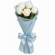 Букет 5 Белых роз Проуд в Талицы Пушкинского района