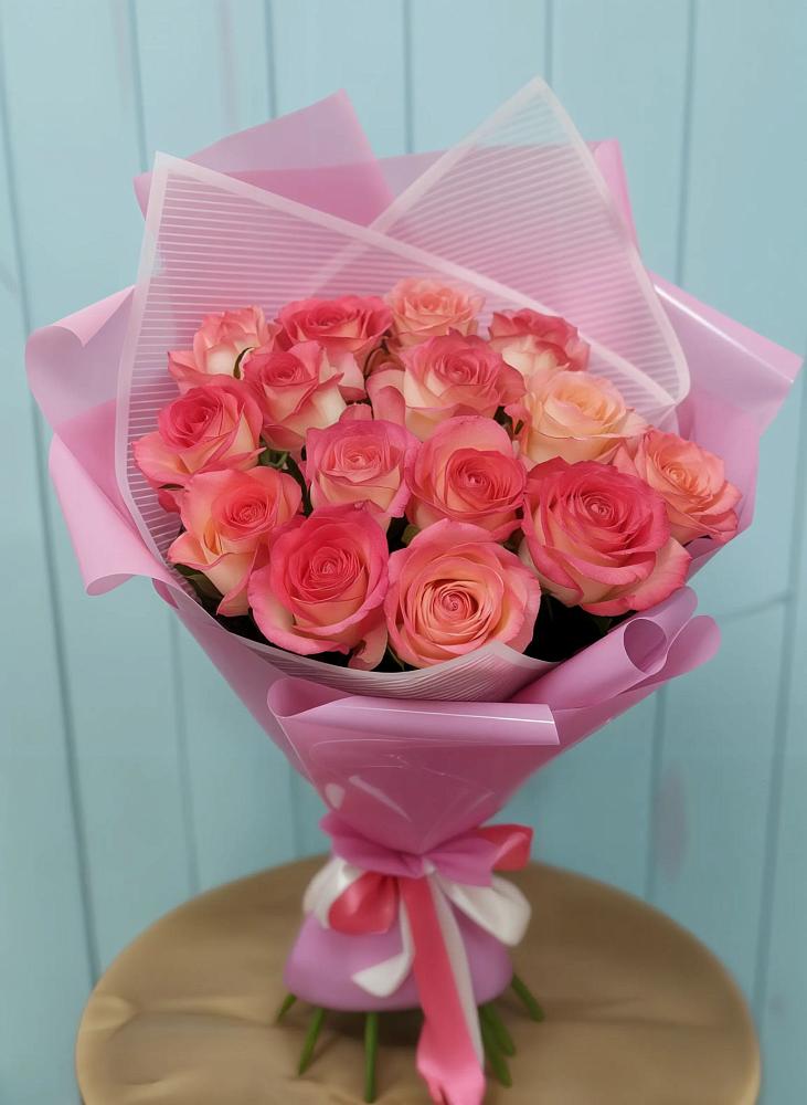 Букет 15 Розовых роз Равель в Талицы Пушкинского района
