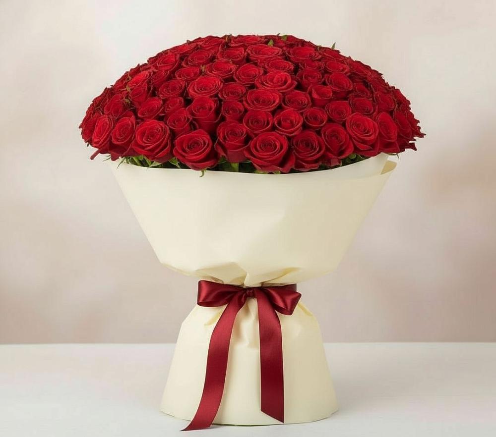 Букет 101 Красная роза Милано в Талицы Пушкинского района