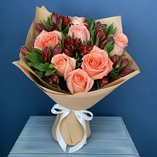 Букет цветов из:  Розы и Альстромерии в Талицы Пушкинского района