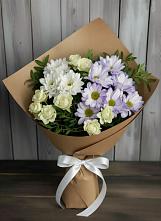 Букет цветов из:  Хризантемы и Розы в Талицы Пушкинского района