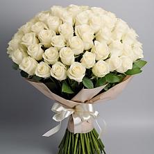 Букет 101 беля роза Белоснежка в Талицы Пушкинского района