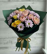 Букет цветов из:  Хризантемы и Розы #REPLACE_PRED# Талицы Пушкинского района