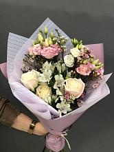 Букет цветов из:  Альстромерии, Розы и Лизиантусы #REPLACE_PRED# Талицы Пушкинского района