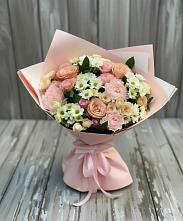 Букет цветов из:  Гвоздики, Розы и Хризантемы в Талицы Пушкинского района