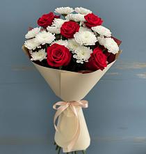 Букет цветов из:  Розы и Хризантемы в Талицы Пушкинского района