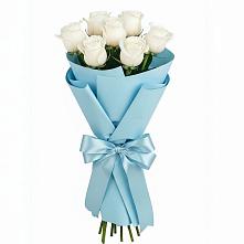 Букет 7 белых роз Проуд #REPLACE_PRED# Талицы Пушкинского района