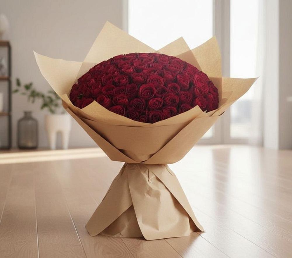 Букет 101 Красная роза в Талицы Пушкинского района