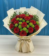 Букет цветов из:  Розы и Хризантемы в Талицы Пушкинского района