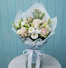 Букет цветов из:  Розы и Лизиантусы в Талицы Пушкинского района